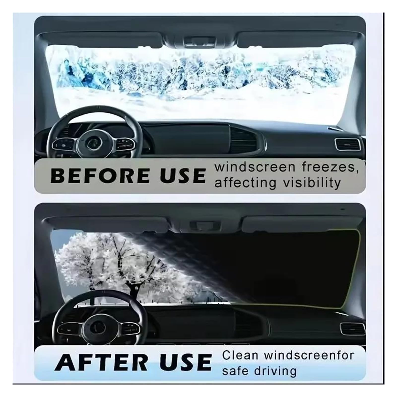 Pare-Soleil magnétique Anti-Neige pour Voiture, Couverture de Pare-Brise, Protection Avant d'automobile d'hiver, véhicule de Glace Couverture Pare Brise Voiture Hiver