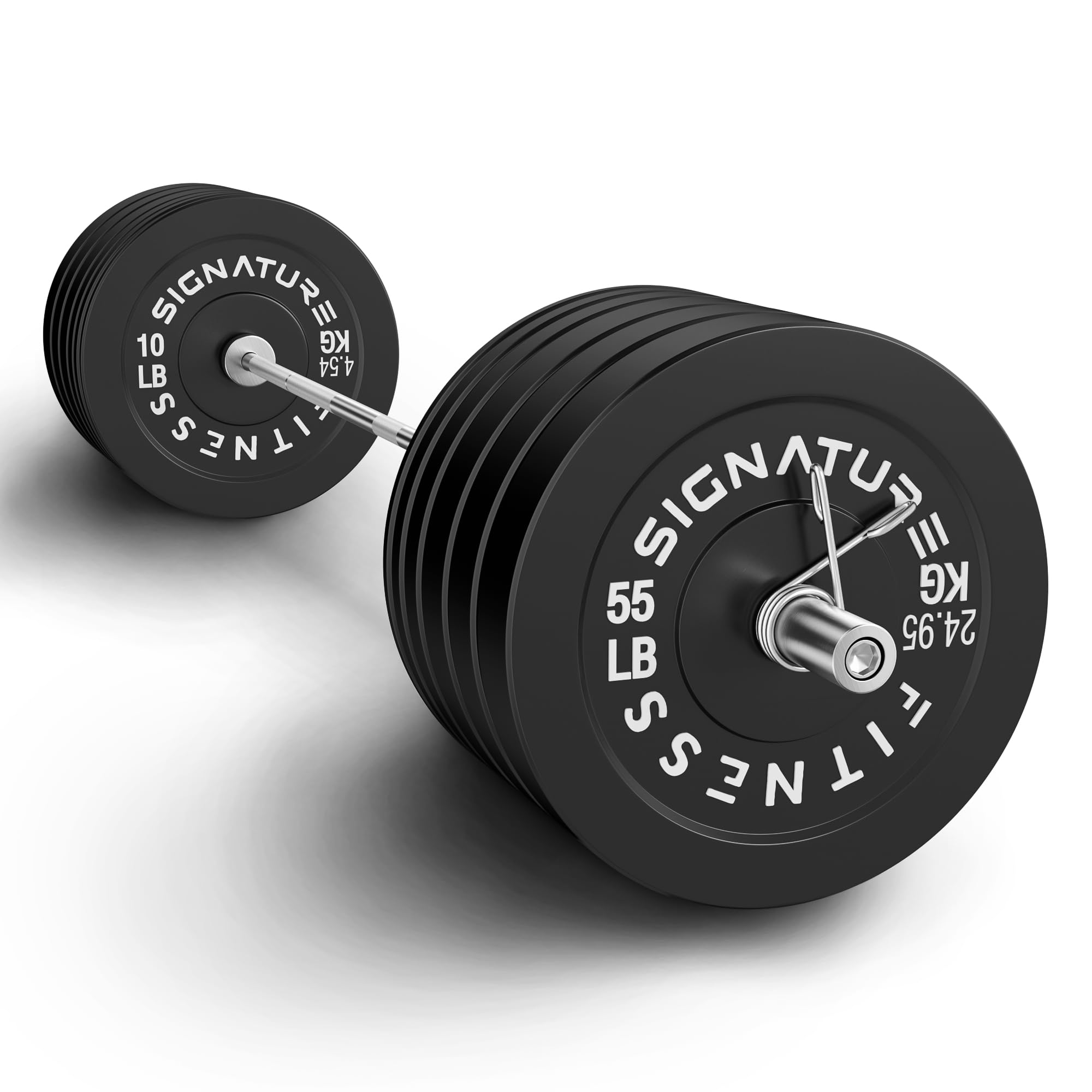 Olympic Bumper Plates Set, 2" Weight Plates for Strength Training & Weightlifting, Paris or Set or Set with Barbell, Multiple Options