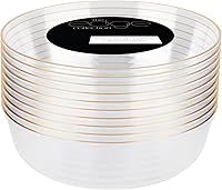 Vista 46 de [30 Pack 16 OZ Bowls] Edge Collection Mint Green Plastic Party Soup Bowls Premium heavyweight Elegant Disposable Tableware Dishes