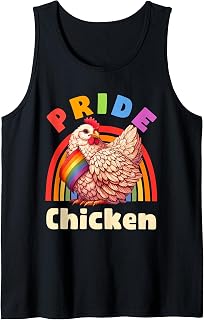 Pride Chicken Gay LBGTQ Rainbow Funny Men Women Tank Top