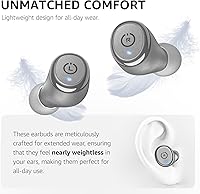 Vista 4 de TOZO Auriculares inalámbricos T10 Bluetooth 5.3, aplicación para personalizar ecualizador, diseño ergonómico, tiempo de reproducción de 55 horas