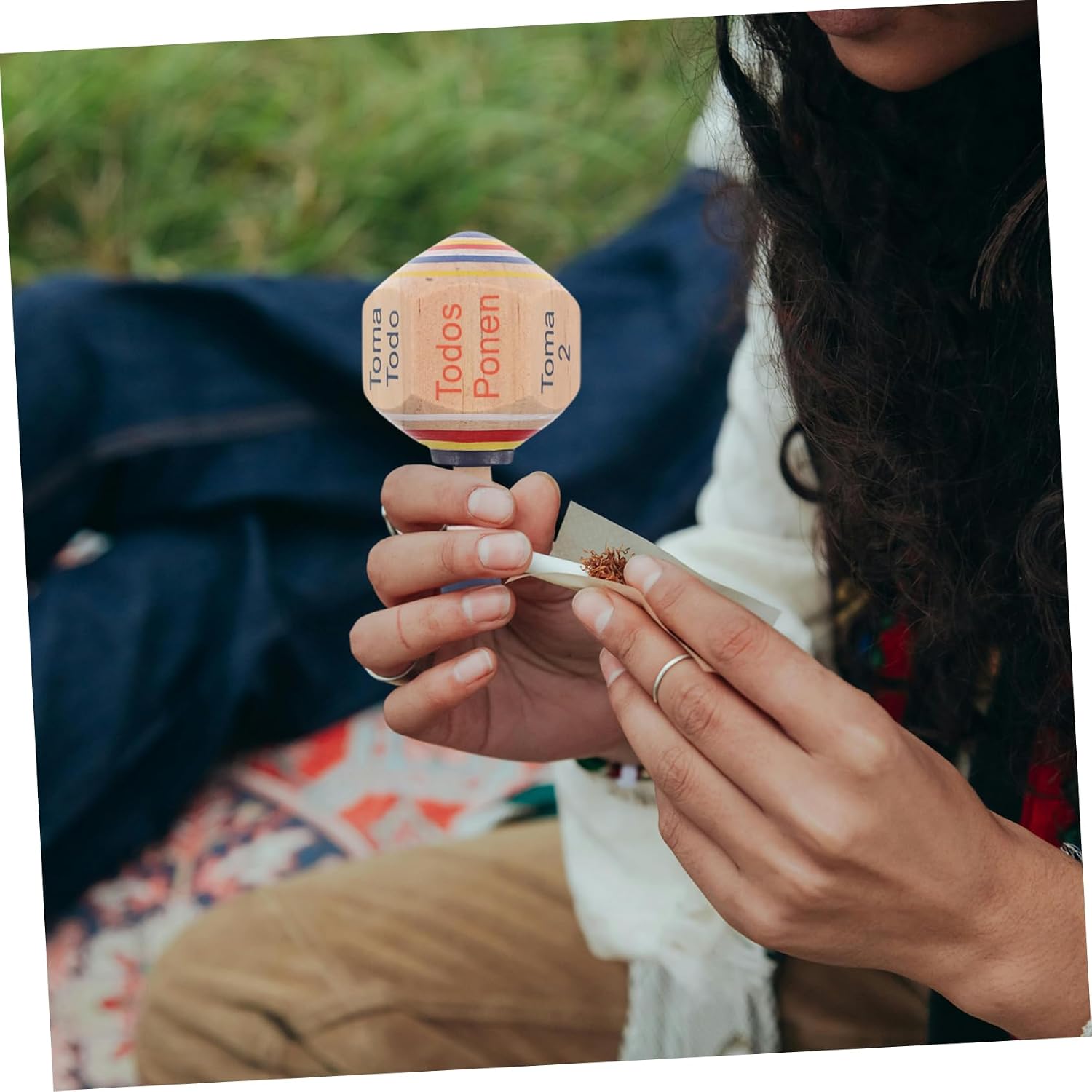 Generic Wooden Spinning Tops DIY Wooden Gyro for Activities Party Supplies Effortless Spin Enhances Social Interaction for Gatherings and Family Fun