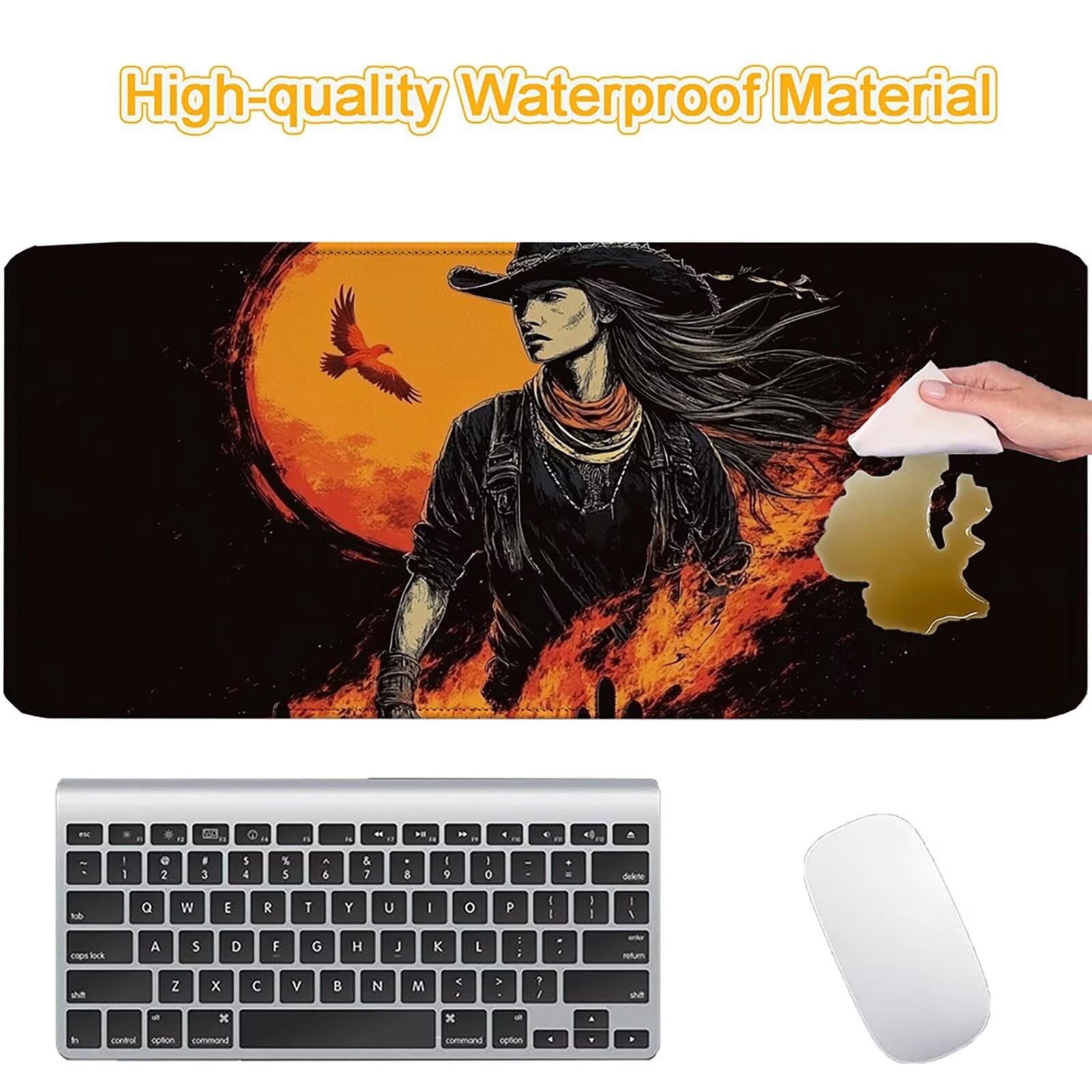 Tapis de Souris, Tapis de Souris Gaming 900 x 450 mm Couleur Orange 0-z103