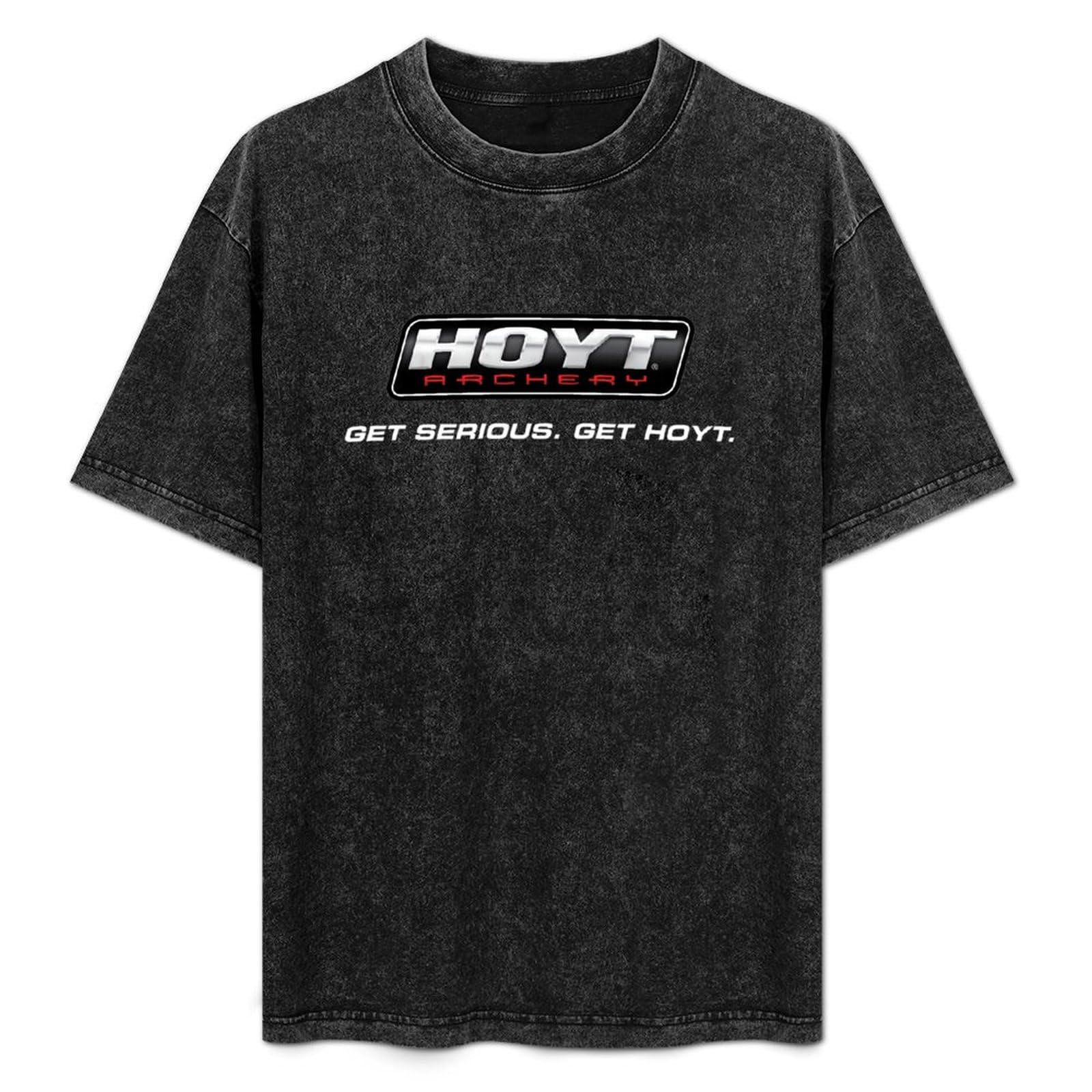 Balance Master Unisex Black Hoyt Archery Summer Casual Tee Short Sleeve Crew Neck Cotton Tops Washed Vintage T-Shirt Xxxl