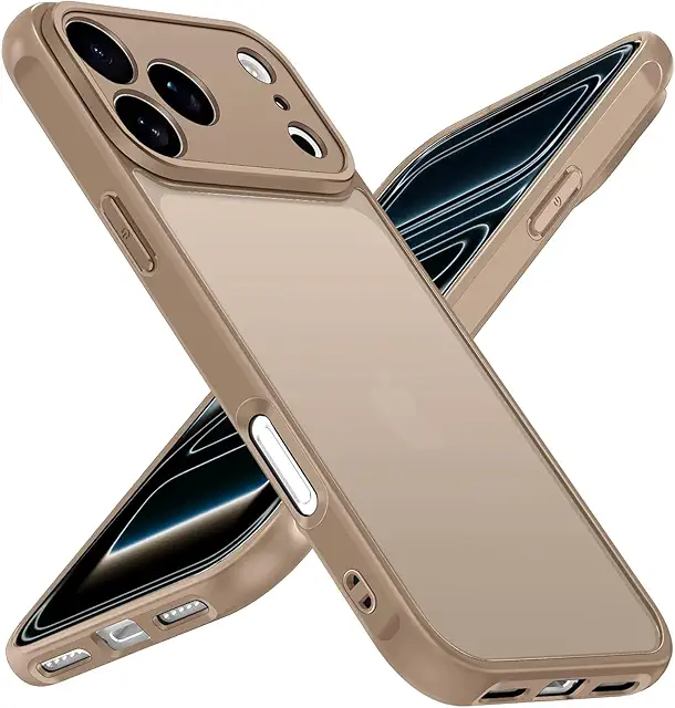 Custodia iPhone 17 Pro Max Antiurto Grado Militare, Cover Traslucida Opaca Ultra Slim