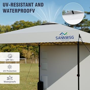 8X8 Pop Up Canopy Tent with Wall