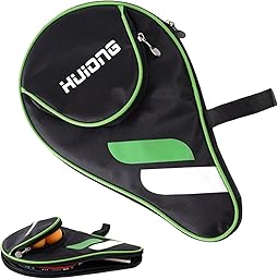Custodia per racchetta da ping pong con scomparto per palla, custodia per racchette da ping pong, borsa da ping pong, custodia per racchette da ping pong, custodia per 2 racchette e 3 palline