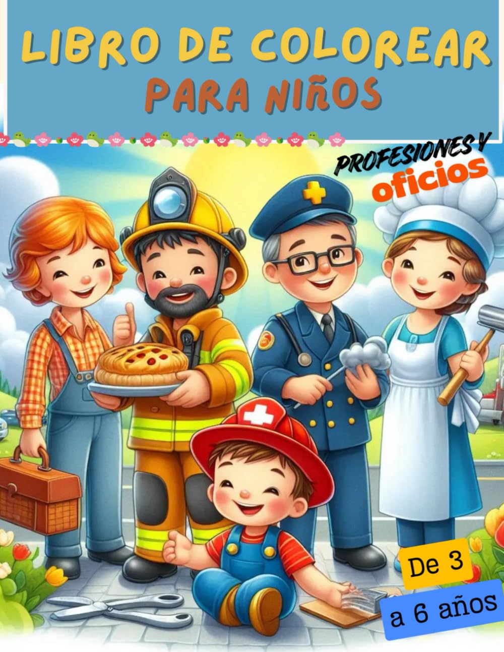 Libro de colorear para niños: Profesiones y oficios