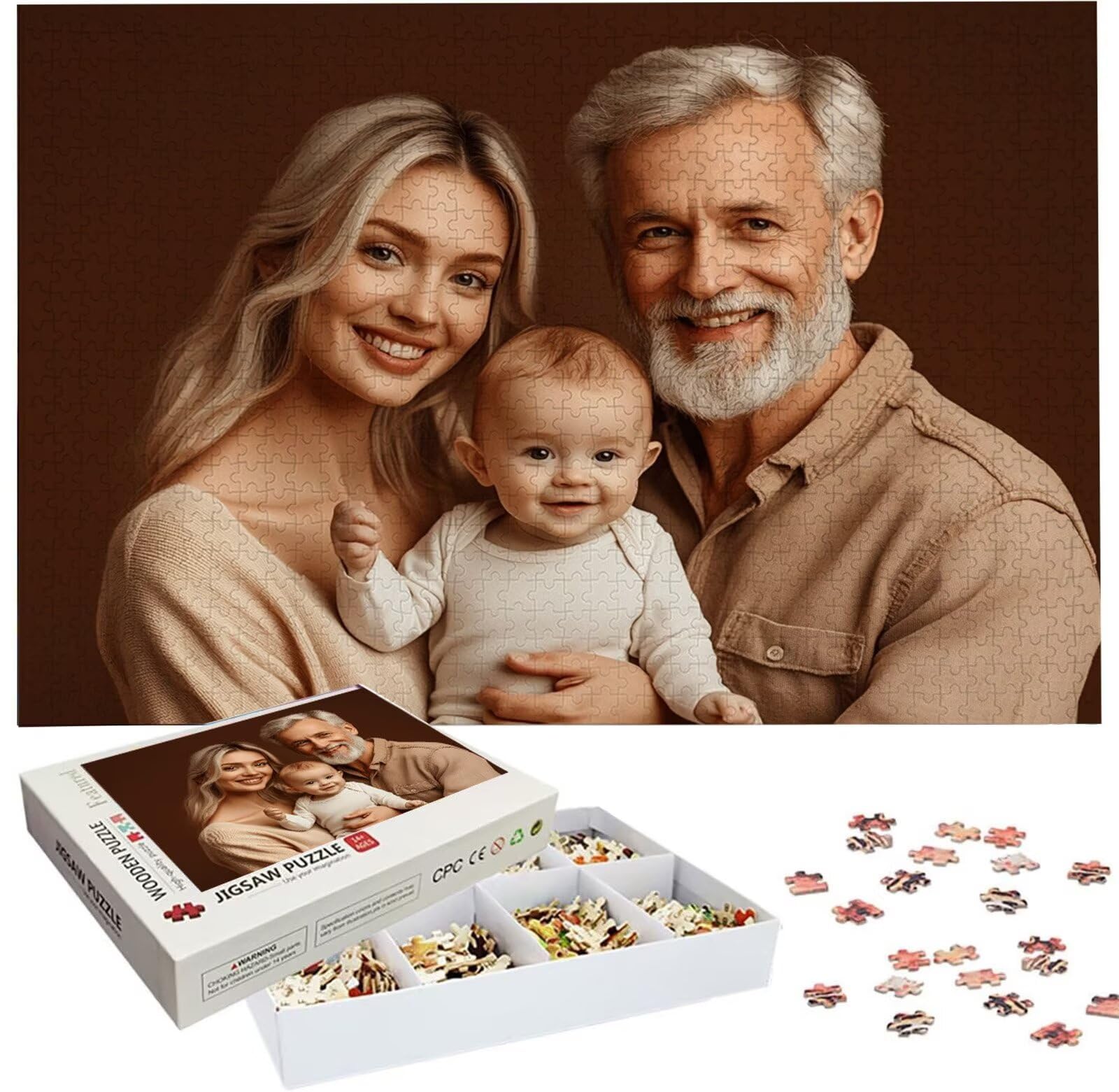 Puzzle Personalizzato con Foto e Testo 5000 Pezzi - Stampa in HD, W-5280