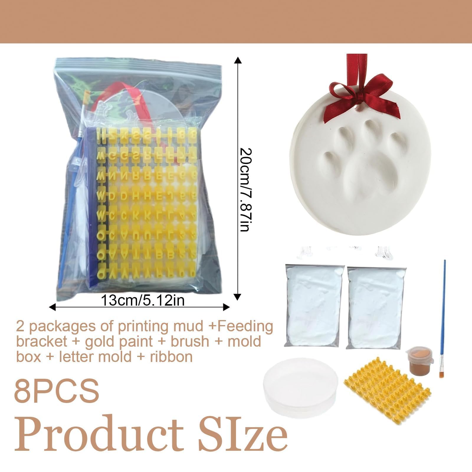 Dog Paw Print Kit, Paw Print Kit for Dogs Cats Paw Print Kit - Image 2