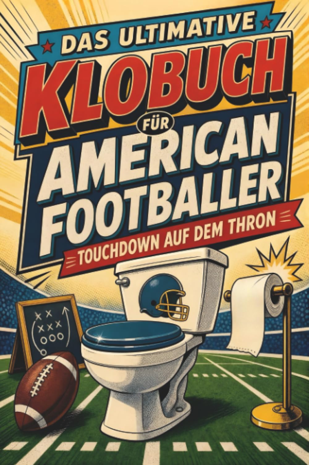 Das ultimative Klobuch für American Footballer: Touchdown auf dem Thron. Lustiges Geschenk für Fans von American Football, Touchdowns und Super-Bowl-Träume