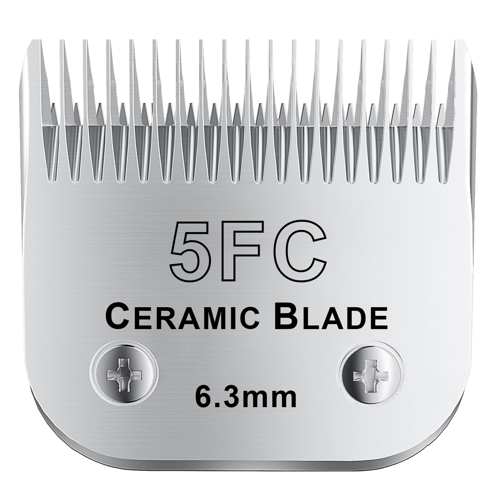 colorski 5FC# Detachable Pet Dog Grooming Clipper Ceramic Blade,Compatible with Andis Size 5FC Cut Length 1/4”(6.3mm),Compatible with andis/wahl/Oster Dog Clippers 1PCS