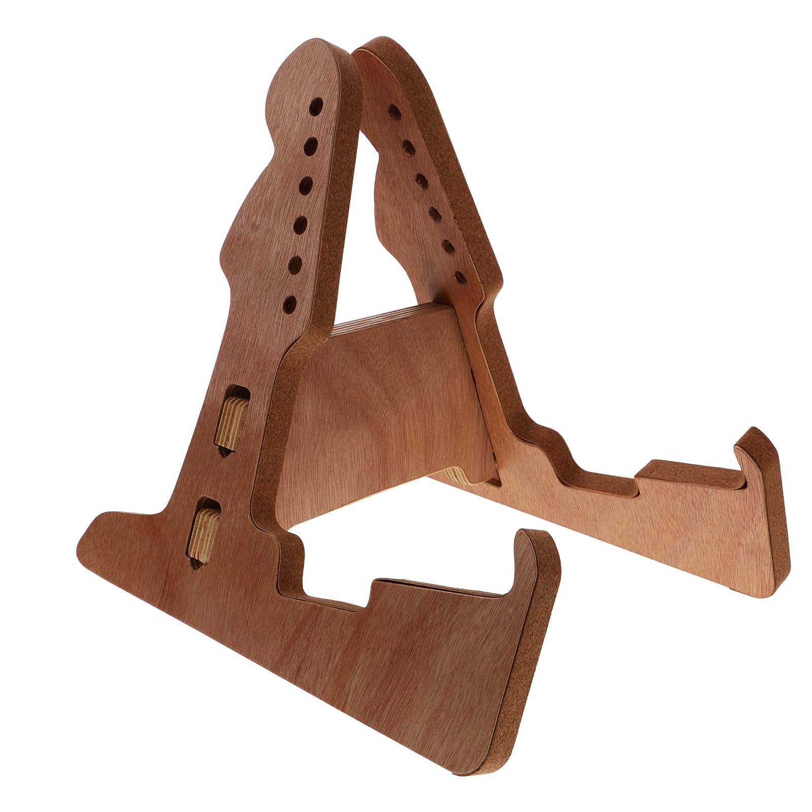Gitarrenständer für Akustikgitarren und Ukulelen mit Platzsparendem Design Stabiler Gitarrenhalter für Performance und Andere Veranstaltungsorte Braun