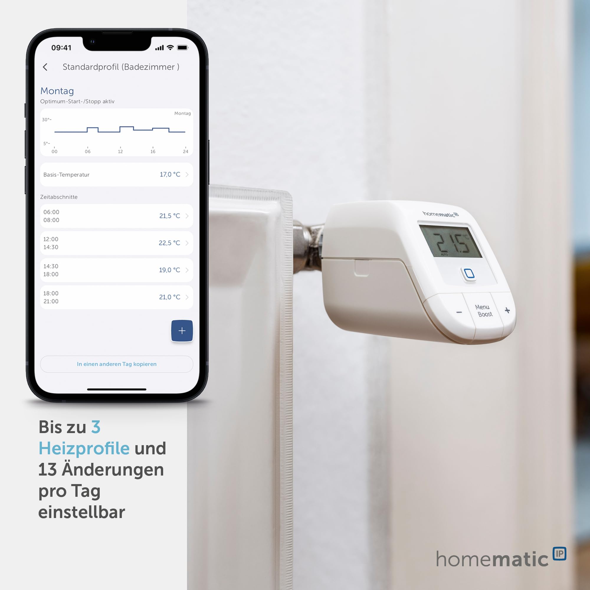 Homematic IP Smart Home Starter Set Heizen, Digitale Steuerung für Heizung mit oder ohne App, Alexa, Google Assistant, einfache Installation, Energie sparen, Thermostat, Heizungsthermostat, 156537A0