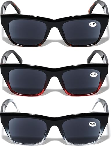Miniatura 9 de Vision World - 3 pares de lentes de sol de lectura para mujer, totalmente ampliados (no bifocales)