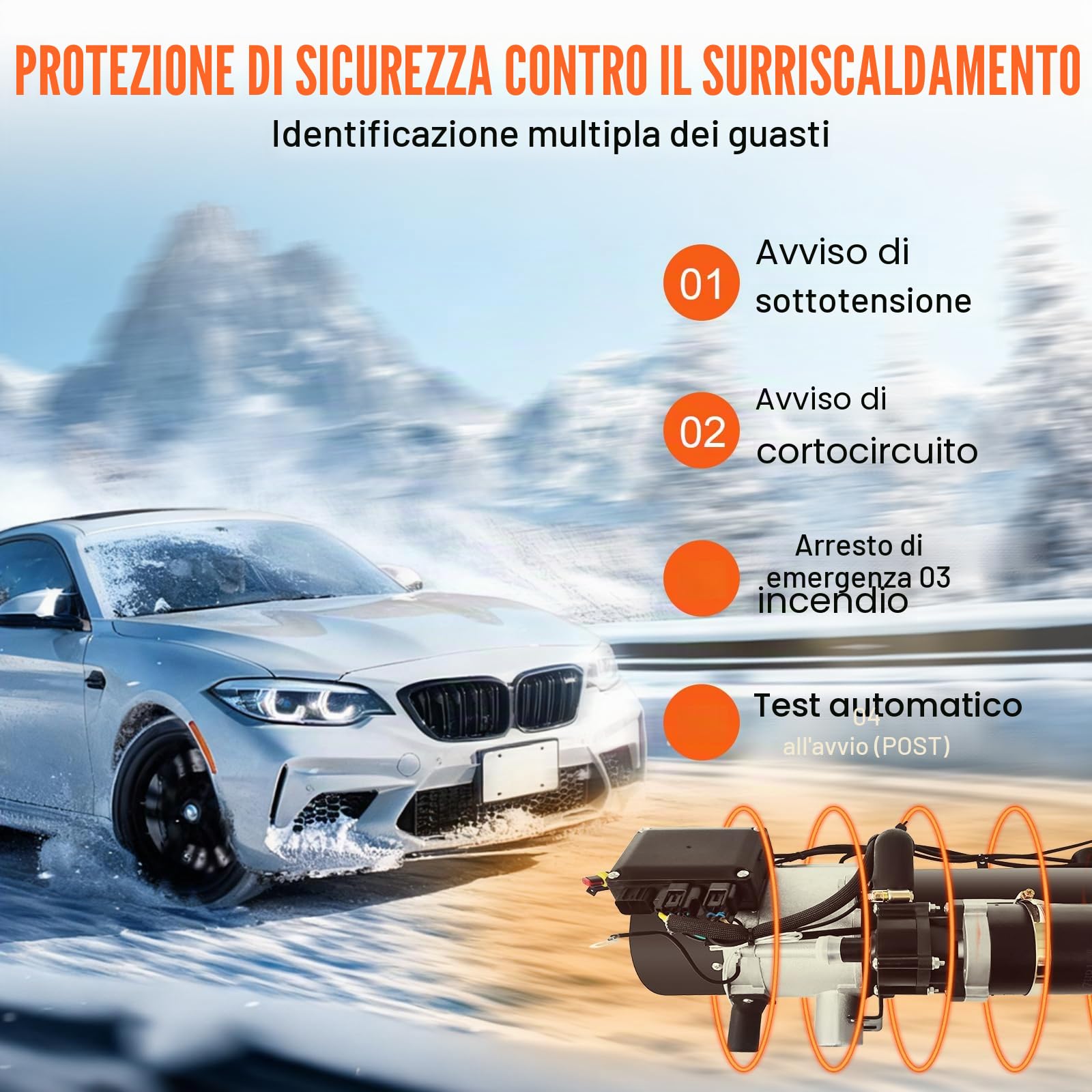 Riscaldamento Idraulico Diesel 12V 10KW in Acciaio Inox 310s per Barca, Roulotte, Camper – Riscaldamento Diesel 12V