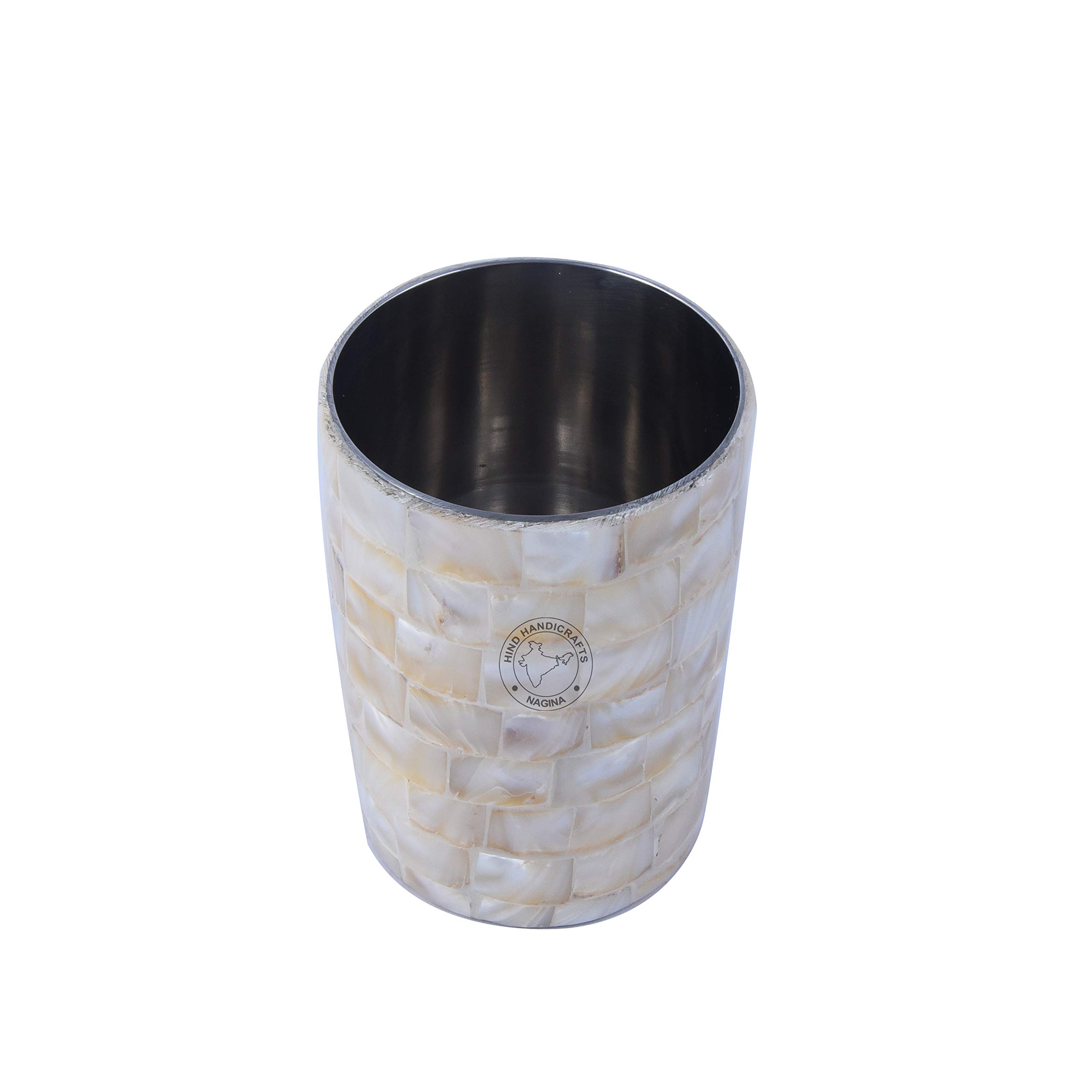4 pezzi Houseware Madreperla & Acciaio Controsoffitto Sapone Liquido Mano/Lozione Dispenser – Portaspazzolino – Portasapone Sanitari – Vassoio | Regalo decorativo per la casa (bianco