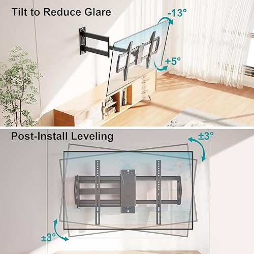 Miniatura 6 de MOUNT PRO Soporte de pared para TV de brazo largo para la mayoría de televisores de 42 a 75 pulgadas, soporte de TV de esquina de 32 pulgadas de