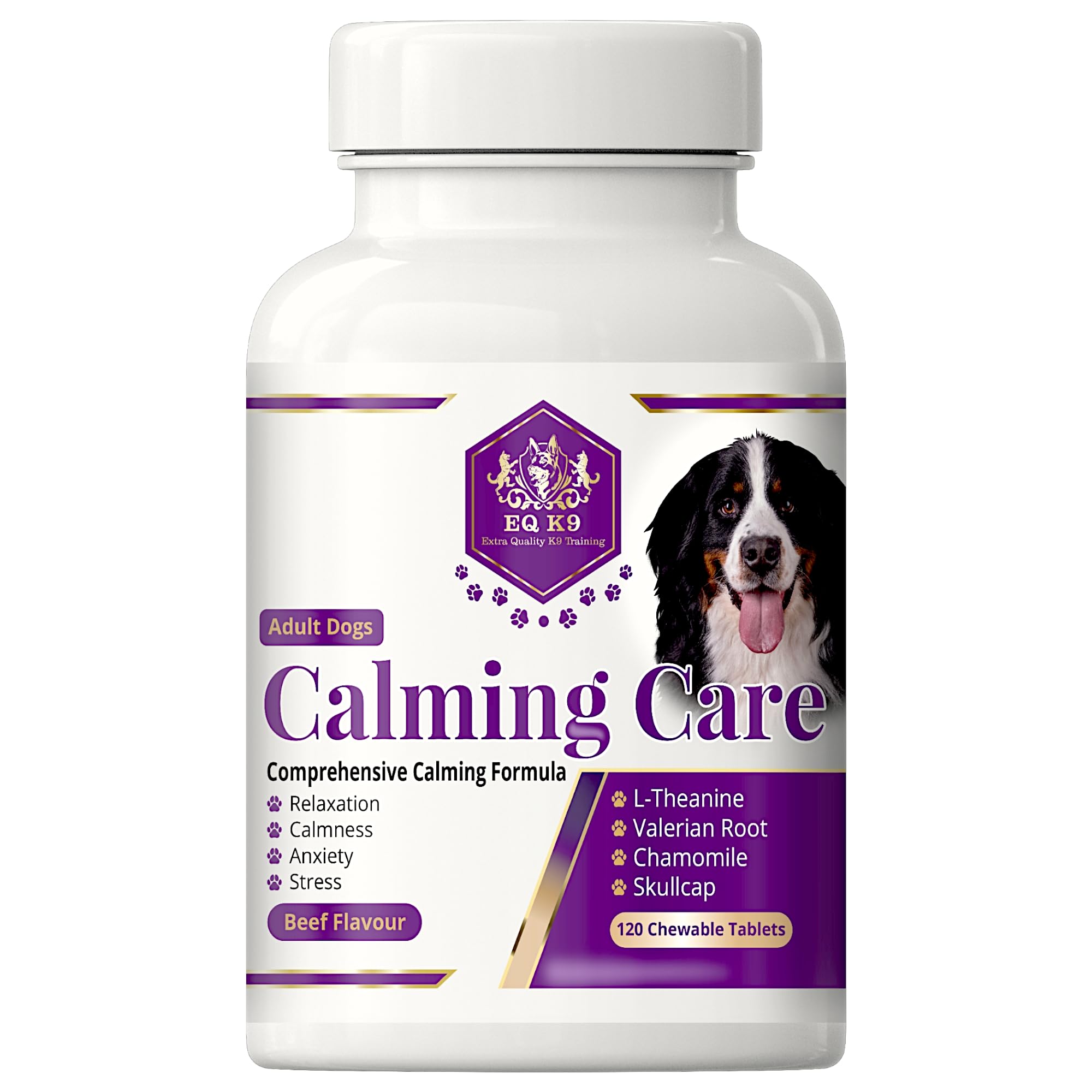 EQ K9 Calming Treats for Dogs Reduce Stress & Anxiety, Fear, Hyperactivity & Barking