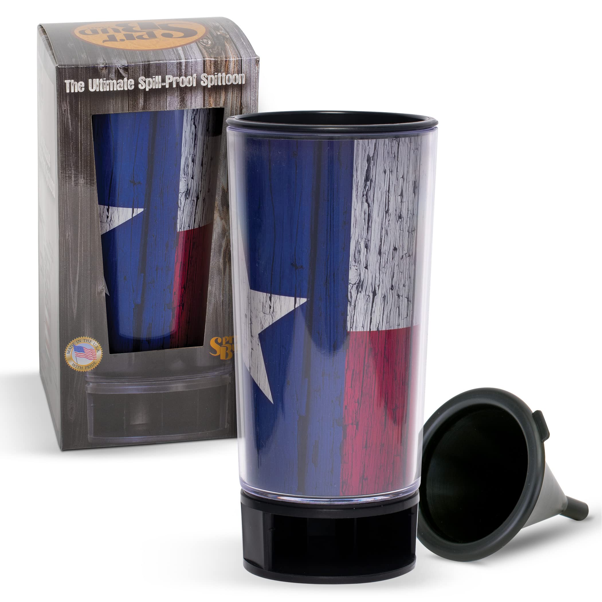 Spittoon Spitbud Texas Flag le crachoir de voyage idéal pour vos trajets en voiture