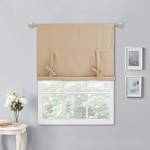 Miniatura 8 de Nicetown - Cortina con bolsillo para barra (1 panel, 46 ancho x 63 largo)