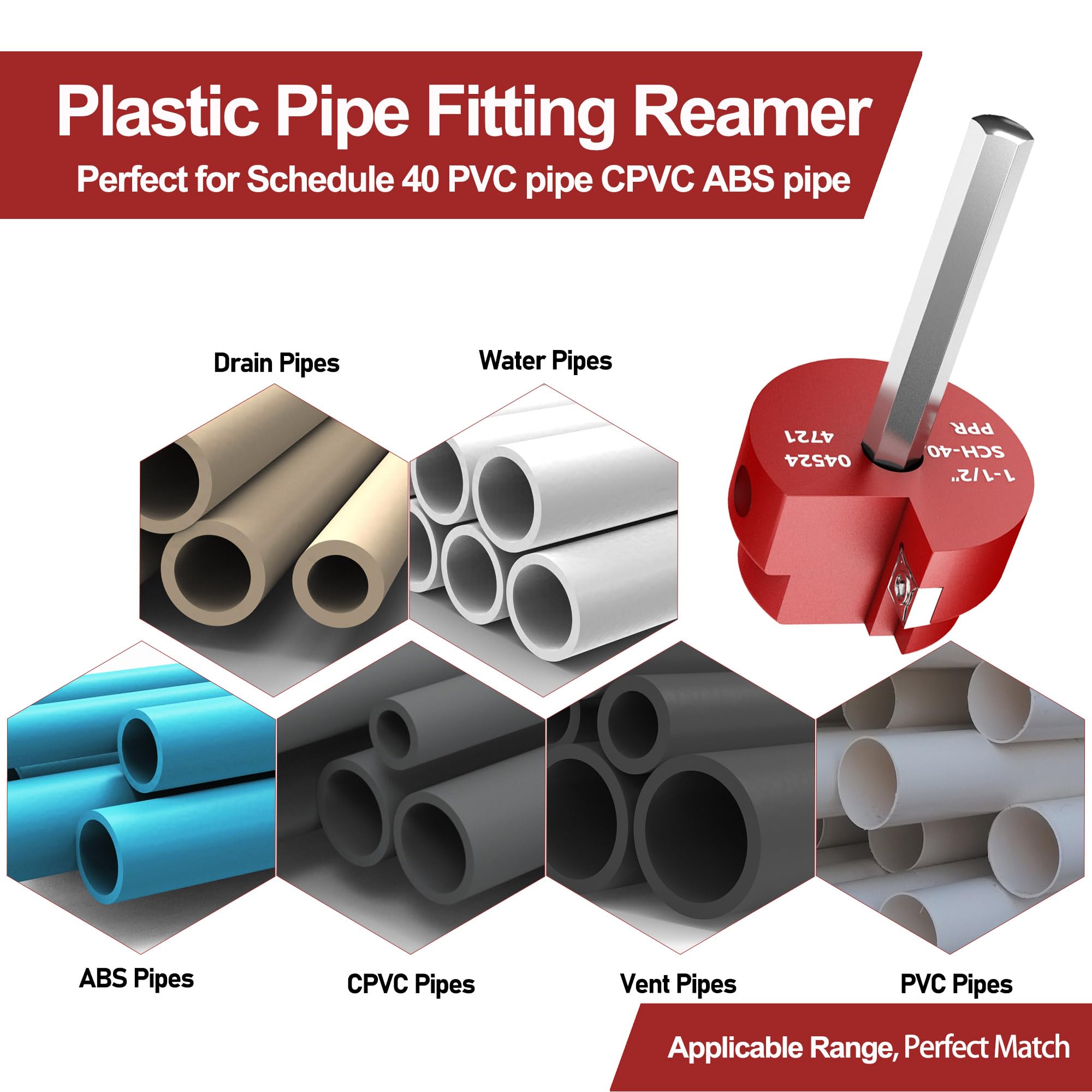PVC Pipe Reamer & Fitting Saver - 1.5 Inch -6
