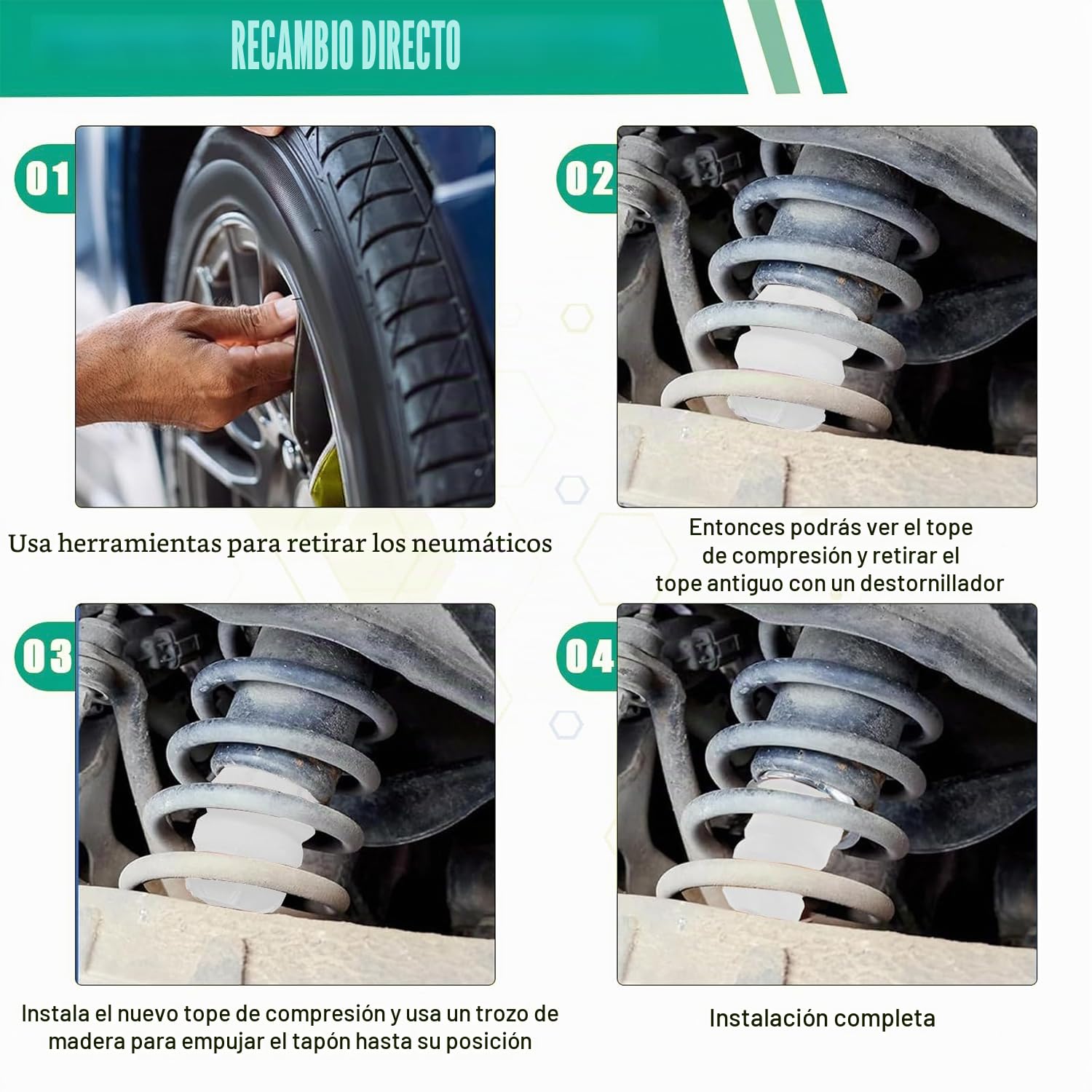 2 Piezas Tope de Tope de Amortiguador, Amortiguador Suspensión Limitador, Amortiguador de Tope para Suspensión, Citroen Jumper 250 Ducato 250 Boxer 250 1351266080 5166.88 516688