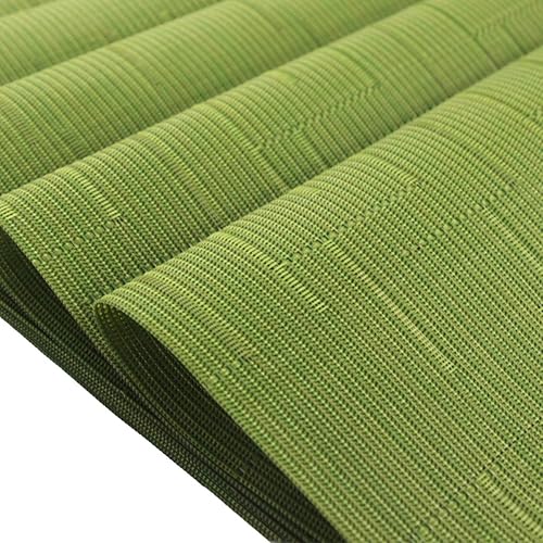 Miniatura 7 de PIGCHCY Juego de 6 manteles individuales y camino de mesa, de vinilo con aislamiento térmico y tejido cruzado lavable, 6 manteles individuales + 1