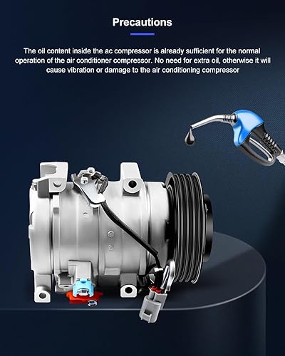 Miniatura 261 de ECCPP Compresor de CA 2001-2006 apto para Hyundai Santa Fe 2.7L Compresor de CA de enfriamiento rápido con embrague