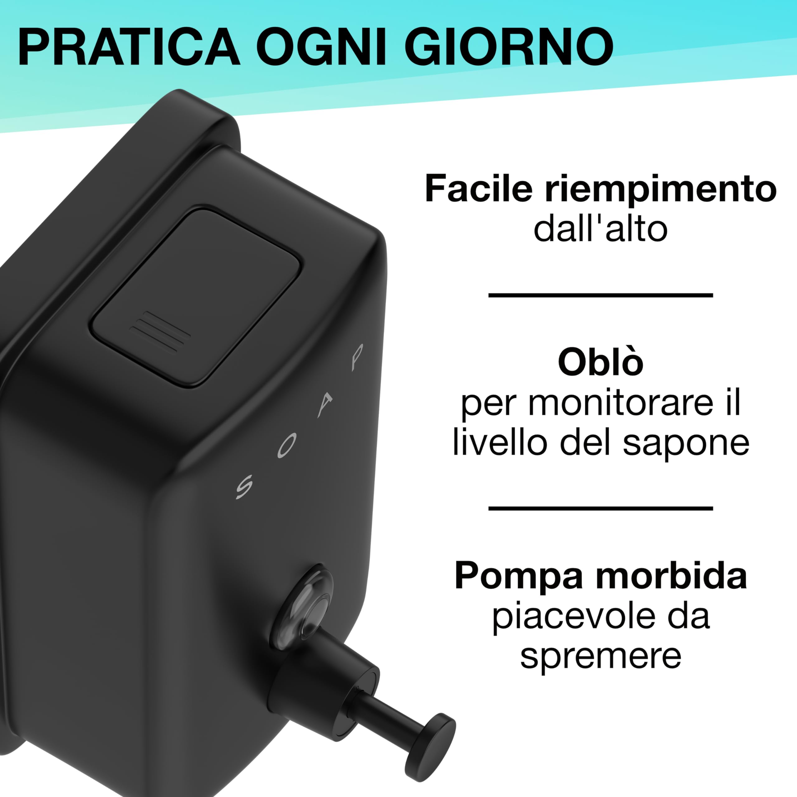 Dispenser Sapone Da Parete Hovea 500ml - Acciaio Inox, Design Vintage, Per Bagno E Cucina - Foto 11