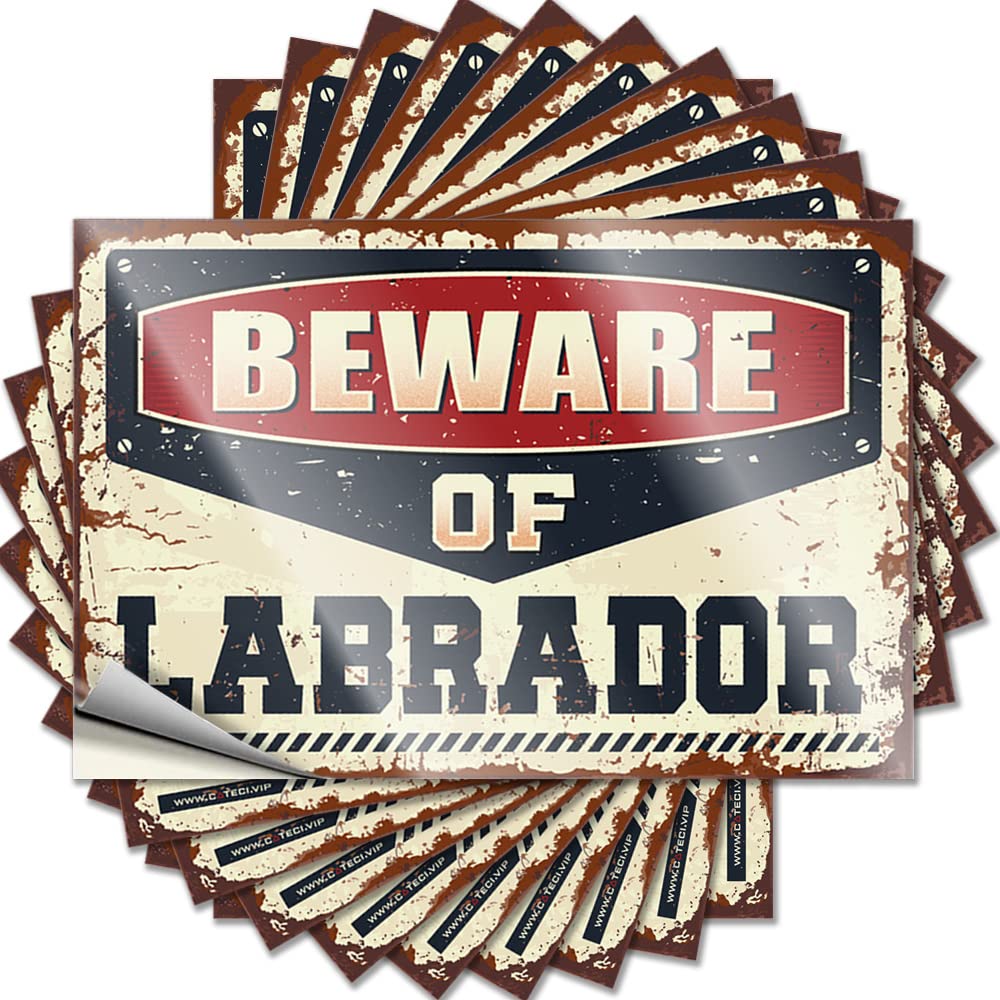 Funny Hat Quote - Beware of Labrador High Durable Sticker Easy Apply for Double Decor(6X9CM)