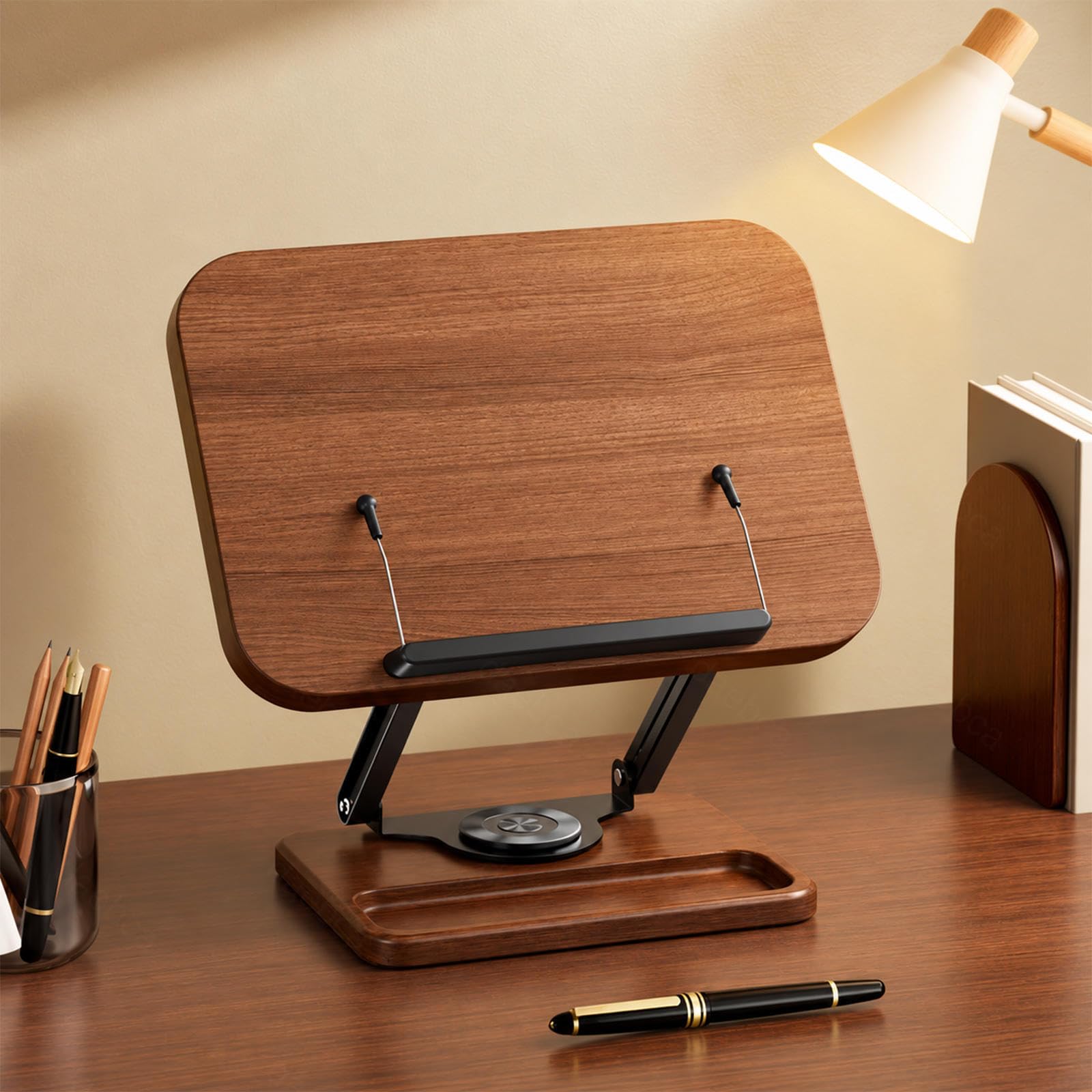Support de Lecture Réglable, Rotatif 360°, Livres et Tablettes