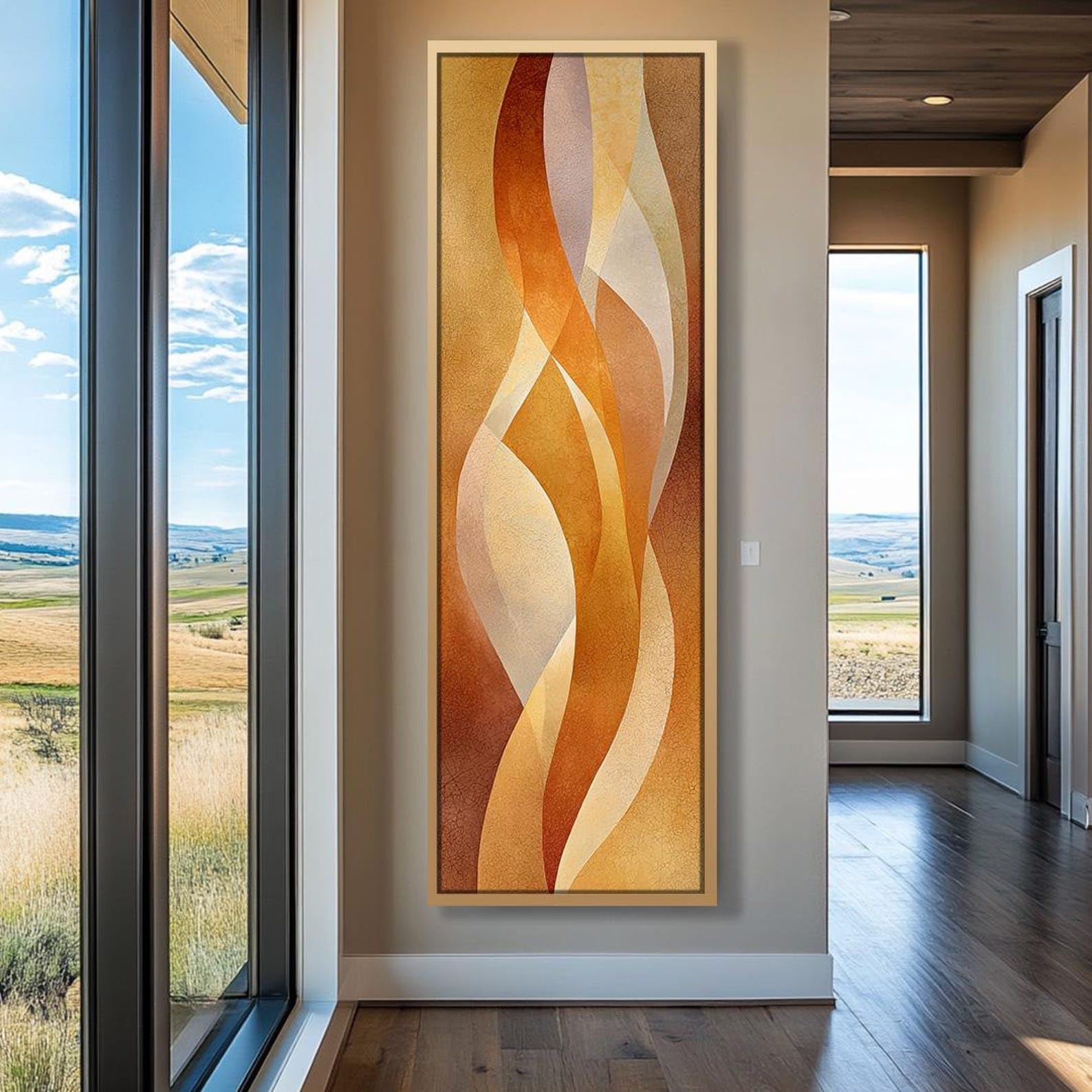 XBTYKPB Tall and Thin Canvas wall art, Long Narrow Wall Art, Vertical Wall Art, Canvas Art for Office, Halls or Rooms Painting(40x120cm/Frameless)