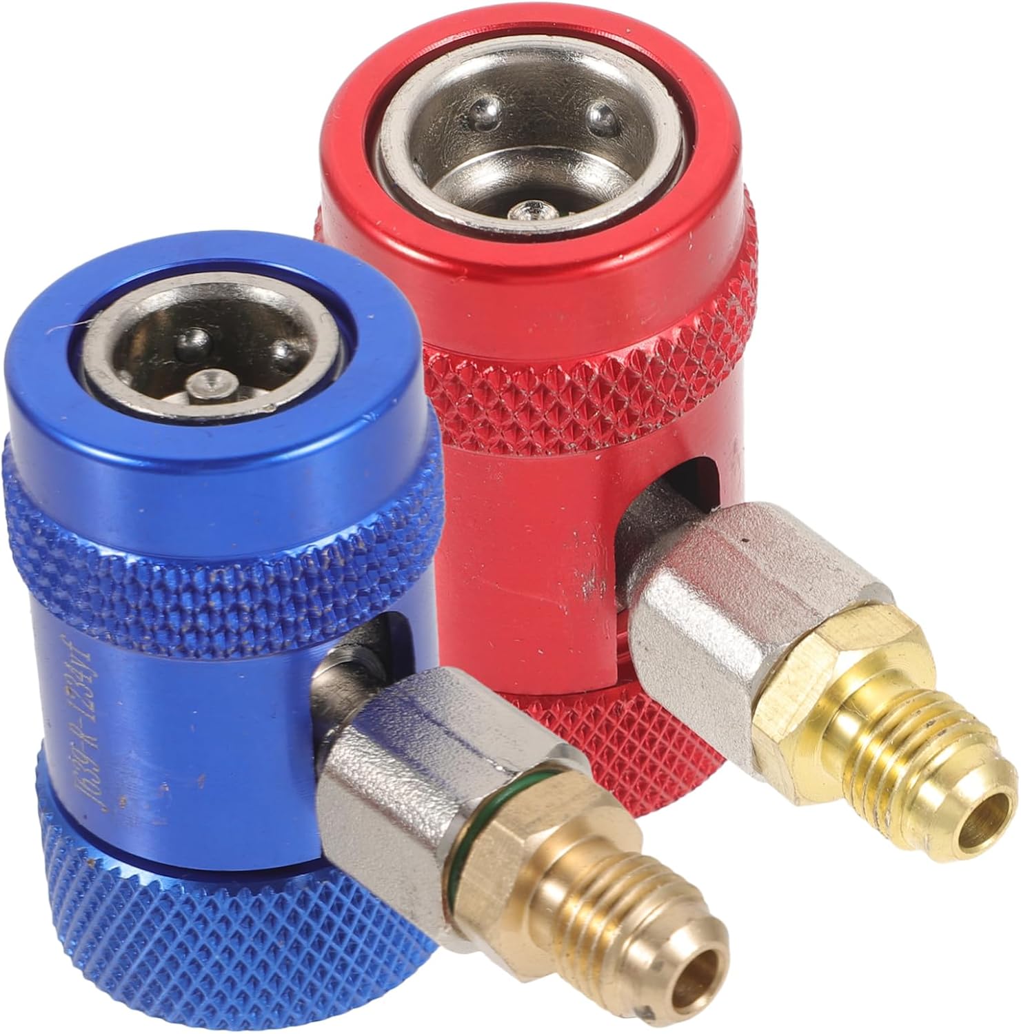 Zerodeko Adjustable R134A Car Refrigerant Adapter Fittings Set Compatible Car Air Conditioner Systems Sturdy Aluminum and Copper Construction