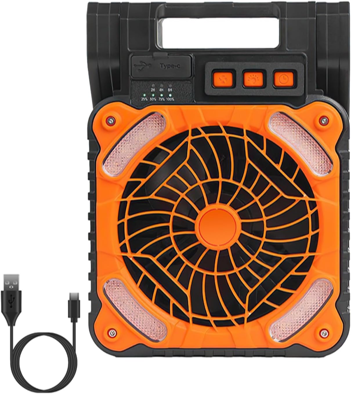 KOCASO Solar Camping Fan with LED Lantern, 5200mAh Rechargeable Portable Solar Powered Fan, 4 Speeds & 3 Light Modes & 3 Timers, Cordless Battery Operated Fan for Camping, Hiking, Travel, Emergency KOCASO Solar Camping Fan with LED Lantern, 5200mAh Rechargeable Portable Solar Powered Fan, 4 Speeds & 3 Light Modes & 3 Timers, Cordless Battery Operated Fan for Camping, Hiking, Travel, Emergency