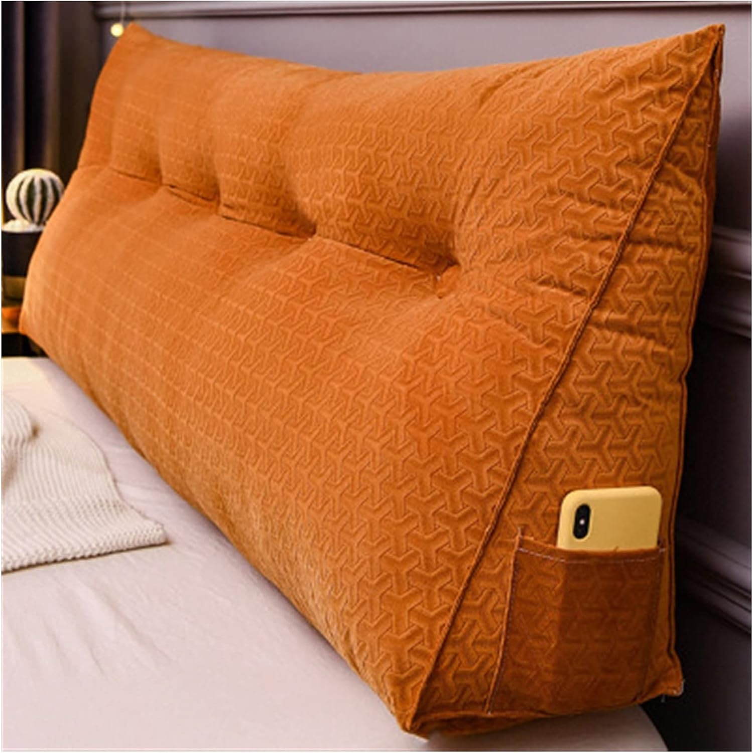 Home Soft Large Pillow Back Cushion Long Suede Elastic Backrest Multifunction Luxury Decor for Bedside Seat Bed Sofa (Color : F Size : L150cm x H50cm) (A L120cm x H50cm)