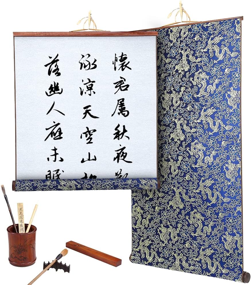 Watris Veiyi Reusable Calligraphy Paper, Chinese Magic Cloth Water Paper, Water Writing Cloth for Student Teaching, No Ink