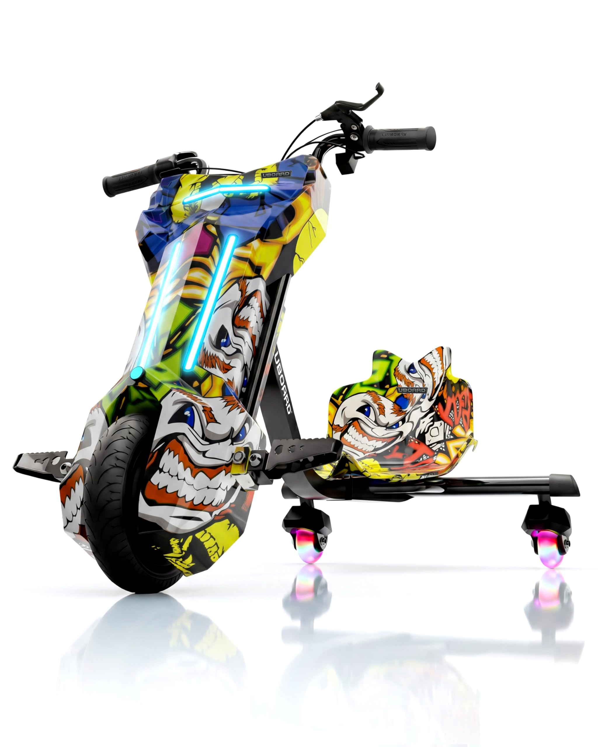 Uboard 3-Wheel Drifter with LED Lights and Bluetooth for Kids Ages 6+Years,15 km/h Top Speed, 3-Hour Charge, 75 kg Weight Capacity-image-24