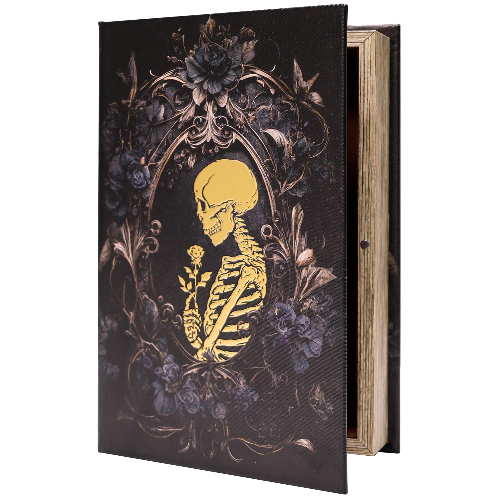 Skull and Black Rose hidden book safe