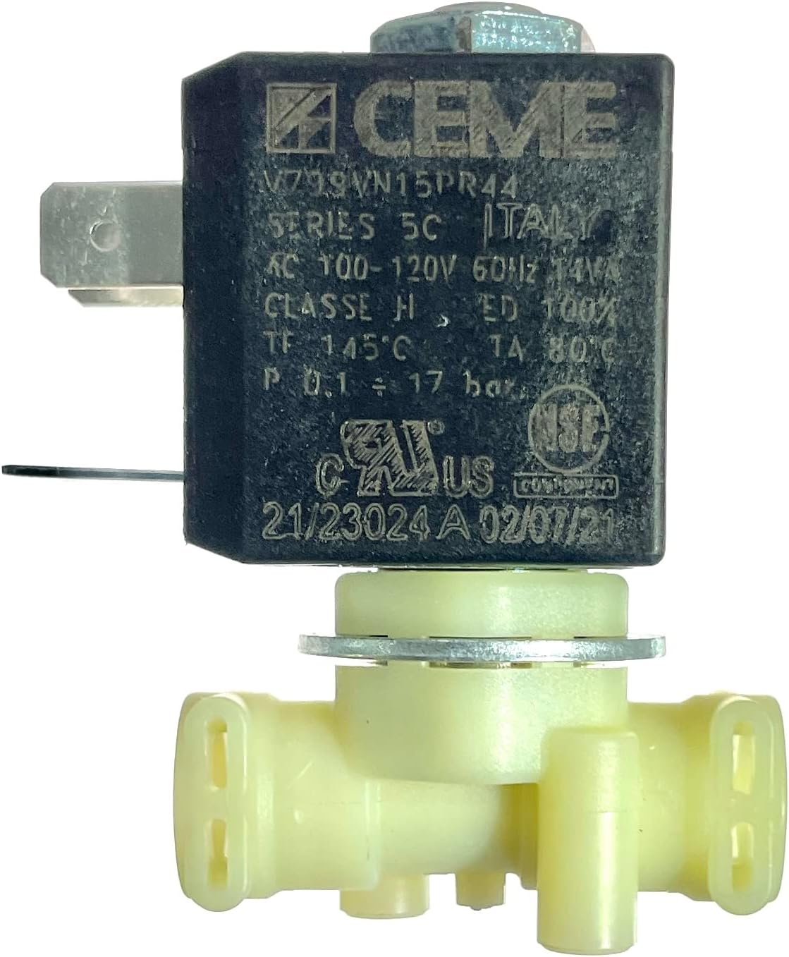 MacMaxe 2 Way Solenoid Valve – CEME V799VN15PR44 – 120V 60Hz – Compatible Replacement for Breville Espresso Machines