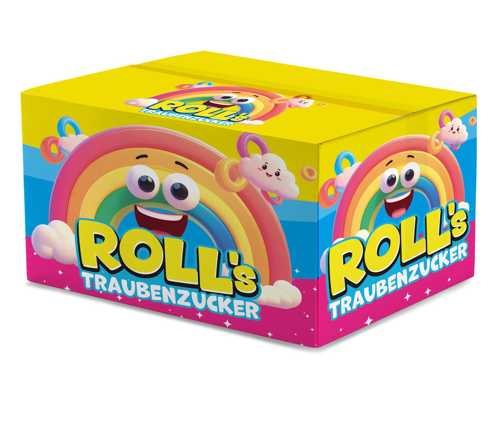 Tise Süsswaren Roll's Traubenzucker, Perfektes Wurfmaterial für Karneval und Fasching (12x500g 2400 Stück)