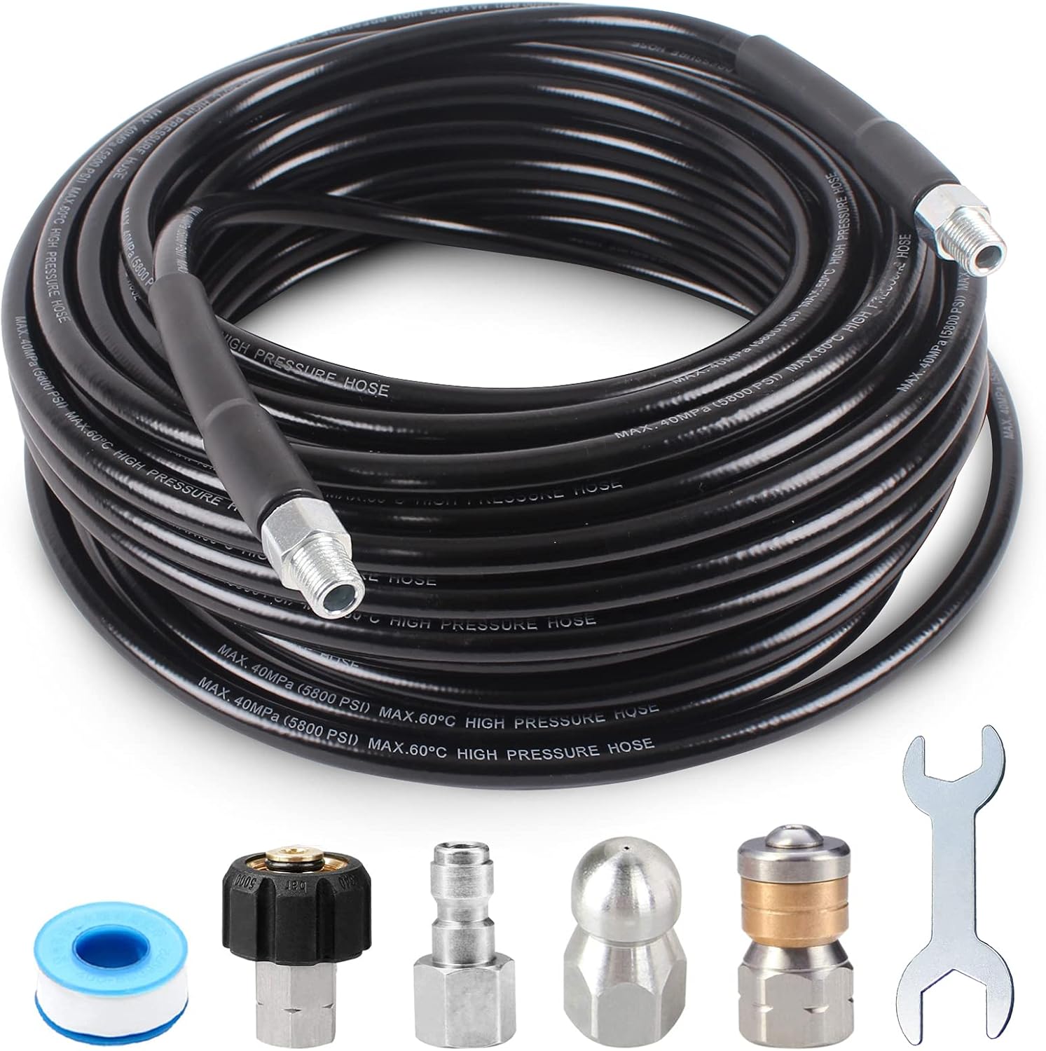 Buy NAMOTEK Sewer Jetter Kit for Pressure Washer?50FT Clog Hog Drain