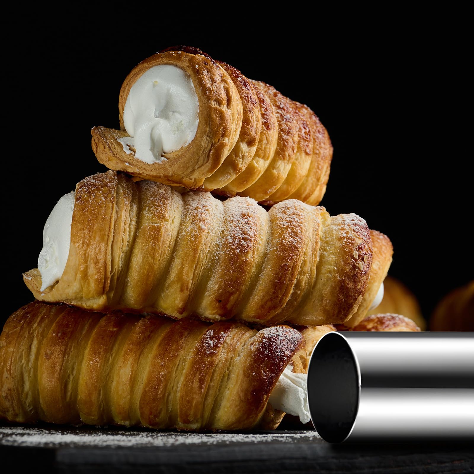 17 Stampi Da Forno Cannoli, in Acciaio Inox, per Riccioli