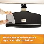 3M Knob Adjust Keyboard Tray, Tool-Free Installation, Height and Tilt Adjustable Ergonomic Keyboard and Mouse Platform, 17" Track (AKT65LE) [OB]
