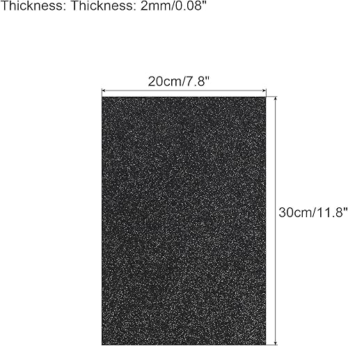 Miniatura 2 de PATIKIL Hojas de espuma EVA con purpurina autoadhesivas de 118 x 78 pulgadas color verde claro para proyectos de bricolaje paquete de 2