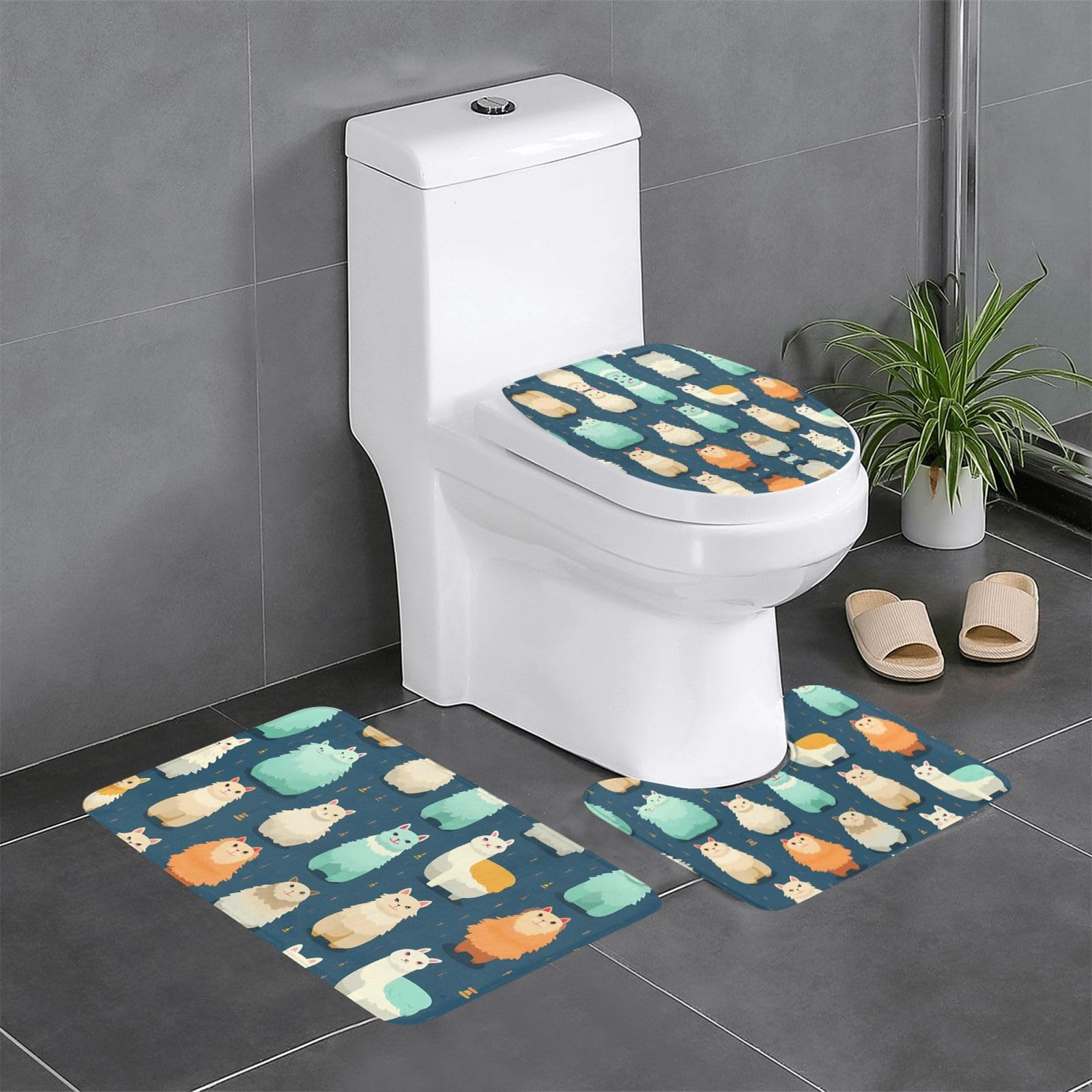 Tapis de salle de bain antidérapants pour éviter les glissades devant les toilettes