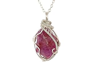 Designs by Nature Gems Raw Pink Ruby Necklace: Radiate Confidence with July Birthstone Energy