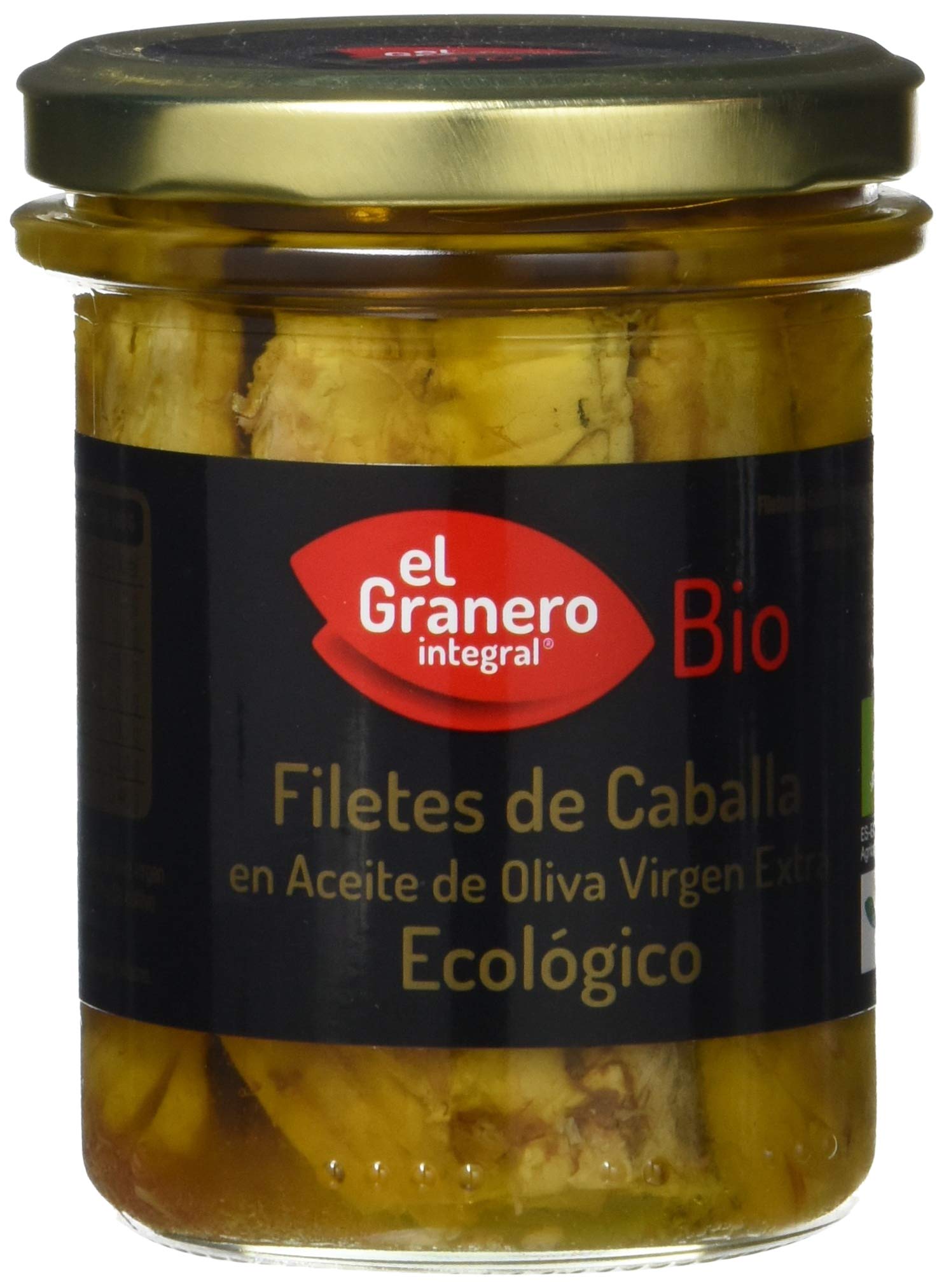 Filetes de Caballa BIO El Granero Integral 195 g Fuente de Proteínas Omega-3 Vitamina D Minerales