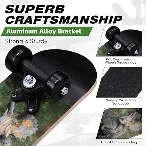 Vista 134 de Honoson Juego de 7 piezas de monopatín para niños pequeños, rodilleras, coderas, muñequeras