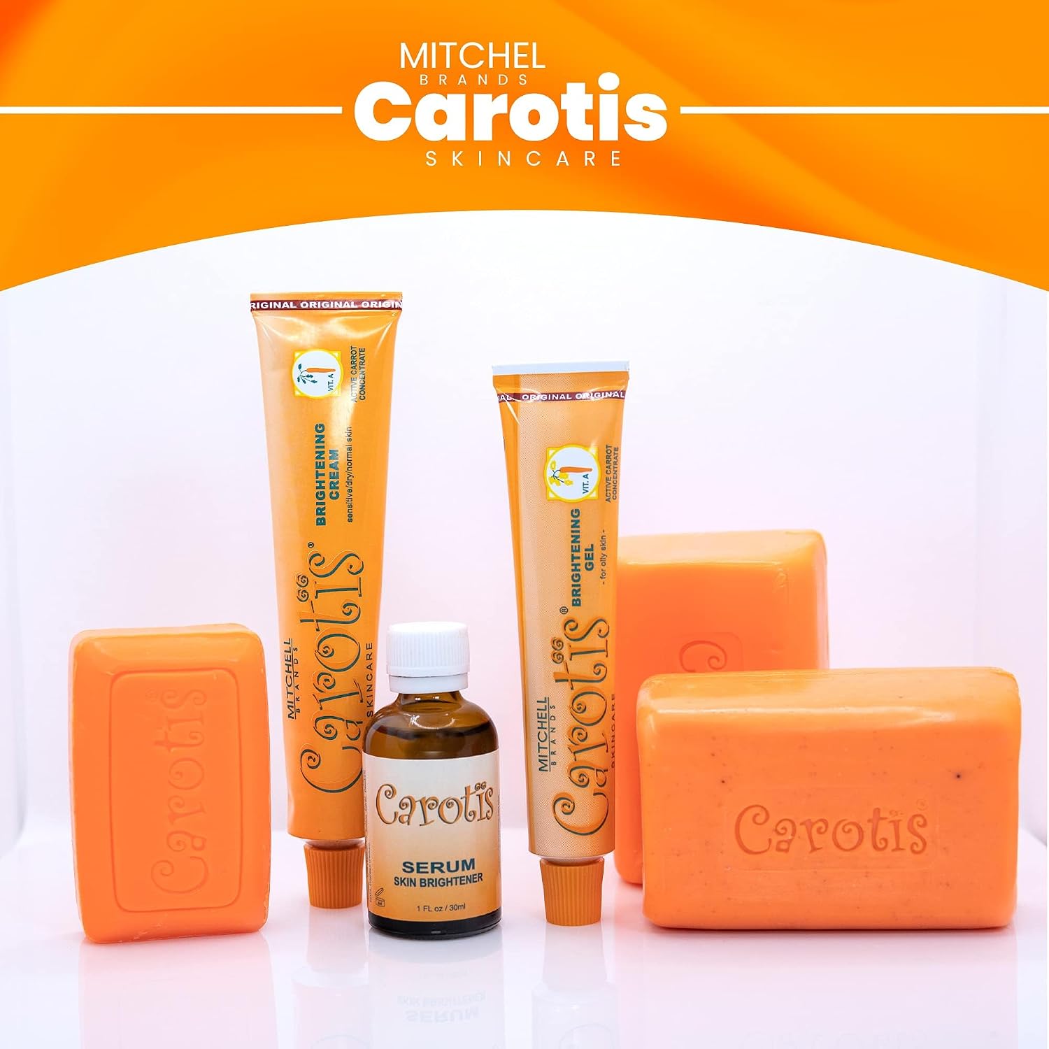 CAROTÏS, Skin Brightening Cream | 1.7 Fl oz / 50 g | Helps to Remove Pigments on: Face, Knees, Body, Armpit, and Private Areas | Brightening Gel with Carrot Oil, Alpha Arbutin, Shea Butter